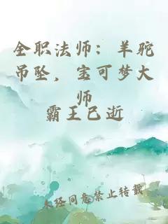 全职法师:羊驼吊坠,宝可梦大师